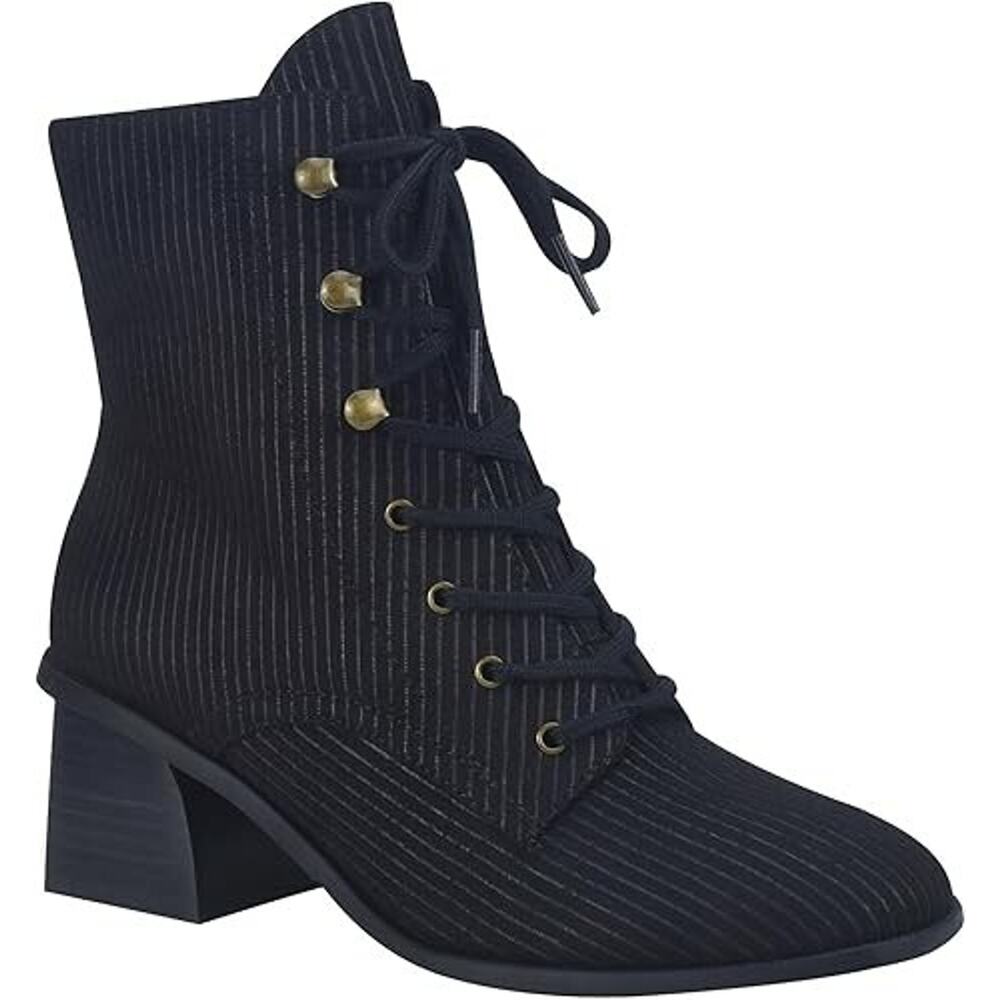 Impo Women's Jiana Lace up Ankle Boots with Memory Foam, Black Size 9M